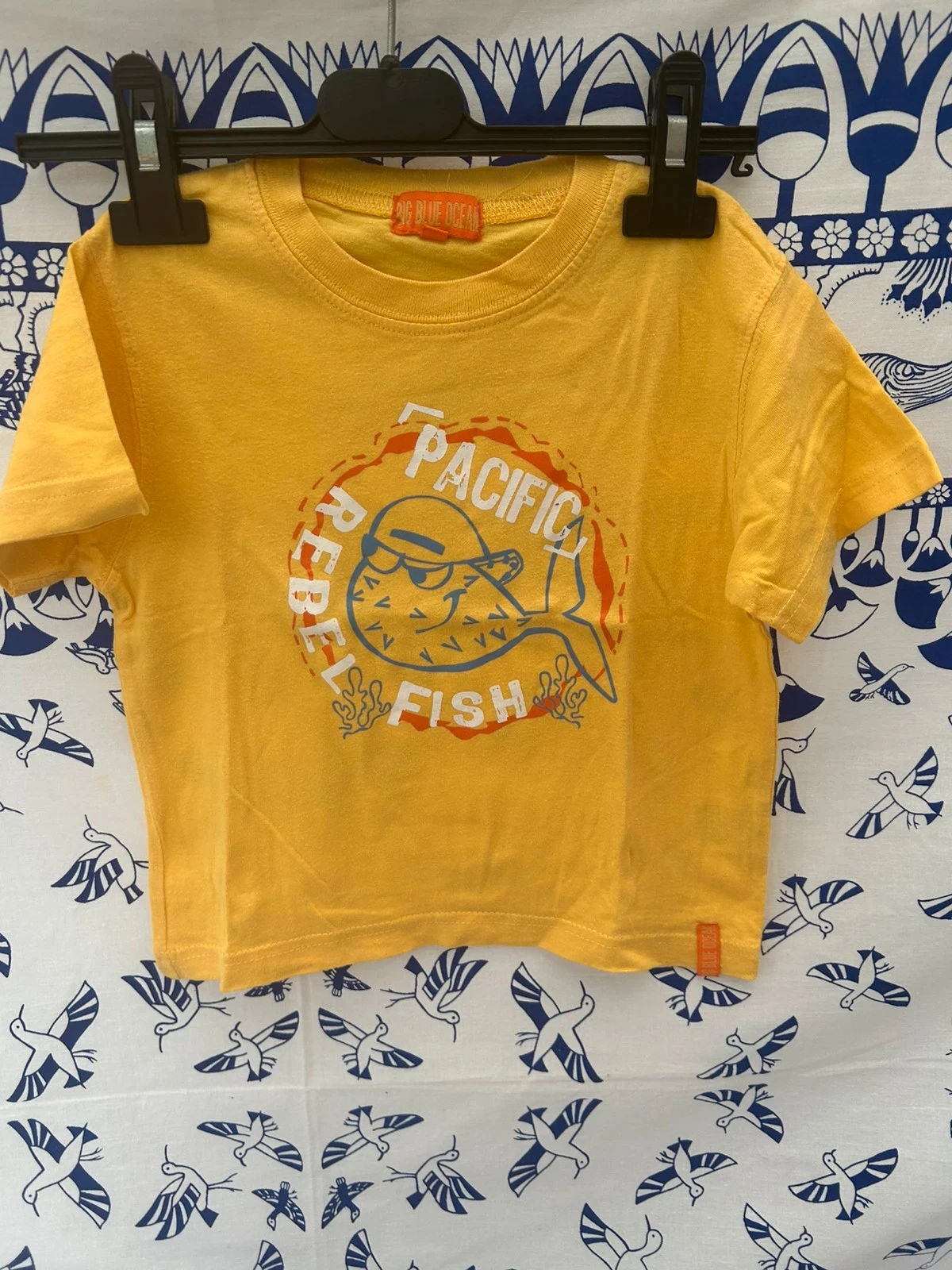 T shirt jaune garçon 3 ans Big Blue océan poisson